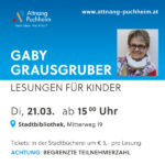 Lesung mit Gaby Grausgruber in der Stadtbibliothek Mitterweg 19